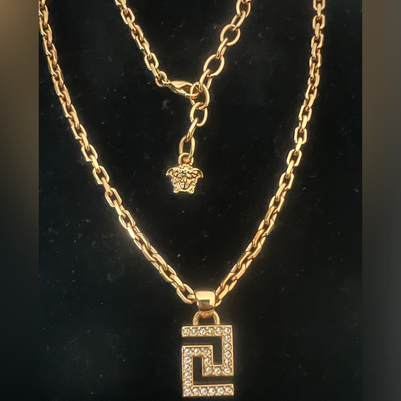 Auth Versace Greca Greek Necklace - Picture 8 of 10